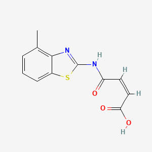 molecular formula C12H10N2O3S B5233335 4-[(4-methyl-1,3-benzothiazol-2-yl)amino]-4-oxo-2-butenoic acid 