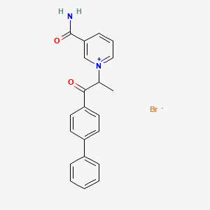 molecular formula C21H19BrN2O2 B5233348 3-(aminocarbonyl)-1-[2-(4-biphenylyl)-1-methyl-2-oxoethyl]pyridinium bromide 