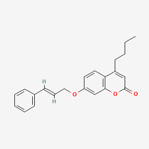 molecular formula C22H22O3 B5233366 4-butyl-7-[(3-phenyl-2-propen-1-yl)oxy]-2H-chromen-2-one 