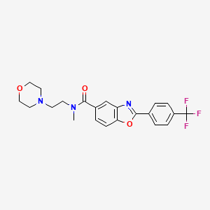 molecular formula C22H22F3N3O3 B5233377 N-methyl-N-[2-(4-morpholinyl)ethyl]-2-[4-(trifluoromethyl)phenyl]-1,3-benzoxazole-5-carboxamide 