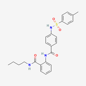 molecular formula C25H27N3O4S B5233389 N-butyl-2-[(4-{[(4-methylphenyl)sulfonyl]amino}benzoyl)amino]benzamide 