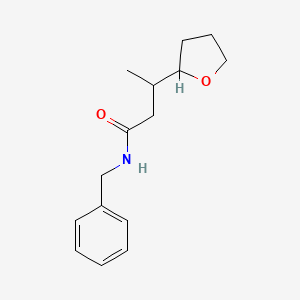 molecular formula C15H21NO2 B5233399 N-benzyl-3-(tetrahydro-2-furanyl)butanamide 
