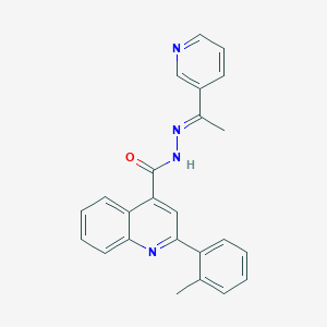molecular formula C24H20N4O B5233405 2-(2-methylphenyl)-N'-[1-(3-pyridinyl)ethylidene]-4-quinolinecarbohydrazide 