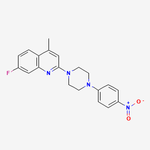 molecular formula C20H19FN4O2 B5233407 7-fluoro-4-methyl-2-[4-(4-nitrophenyl)-1-piperazinyl]quinoline 