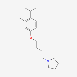 molecular formula C18H29NO B5233427 1-[4-(4-isopropyl-3-methylphenoxy)butyl]pyrrolidine 