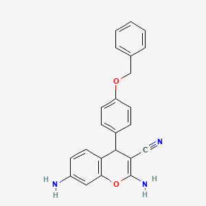 molecular formula C23H19N3O2 B5233441 2,7-diamino-4-[4-(benzyloxy)phenyl]-4H-chromene-3-carbonitrile 