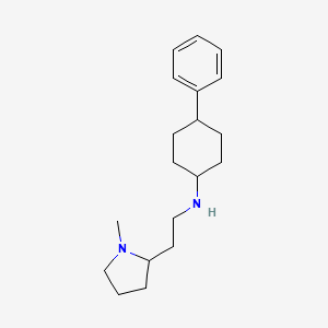 molecular formula C19H30N2 B5233444 N-[2-(1-methyl-2-pyrrolidinyl)ethyl]-4-phenylcyclohexanamine 