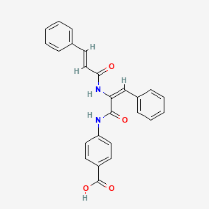 4-{[2-(cinnamoylamino)-3-phenylacryloyl]amino}benzoic acid