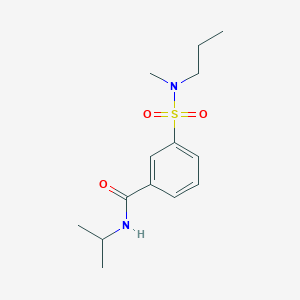 molecular formula C14H22N2O3S B5233470 N-isopropyl-3-{[methyl(propyl)amino]sulfonyl}benzamide 
