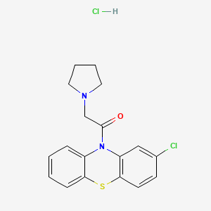 molecular formula C18H18Cl2N2OS B5233484 2-chloro-10-(1-pyrrolidinylacetyl)-10H-phenothiazine hydrochloride 