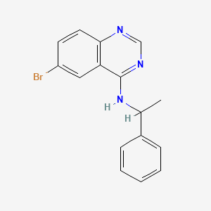 molecular formula C16H14BrN3 B5233489 6-bromo-N-(1-phenylethyl)-4-quinazolinamine 