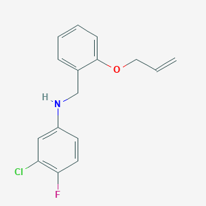 molecular formula C16H15ClFNO B5233513 N-[2-(allyloxy)benzyl]-3-chloro-4-fluoroaniline 