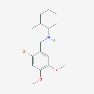 molecular formula C16H24BrNO2 B5233529 (2-bromo-4,5-dimethoxybenzyl)(2-methylcyclohexyl)amine 