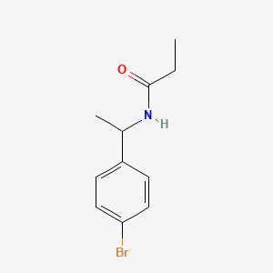 molecular formula C11H14BrNO B5233547 N-[1-(4-bromophenyl)ethyl]propanamide 