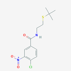 molecular formula C13H17ClN2O3S B5233570 N-[2-(tert-butylthio)ethyl]-4-chloro-3-nitrobenzamide 