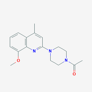 molecular formula C17H21N3O2 B5233587 2-(4-acetyl-1-piperazinyl)-8-methoxy-4-methylquinoline 