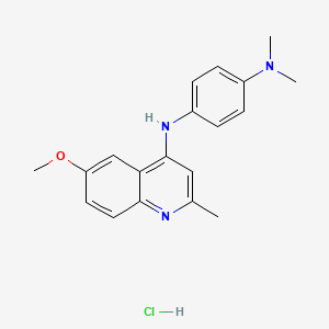 molecular formula C19H22ClN3O B5233594 N'-(6-methoxy-2-methyl-4-quinolinyl)-N,N-dimethyl-1,4-benzenediamine hydrochloride 