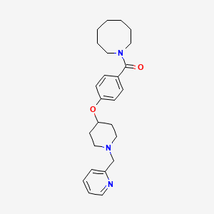 molecular formula C25H33N3O2 B5233618 1-(4-{[1-(2-pyridinylmethyl)-4-piperidinyl]oxy}benzoyl)azocane 