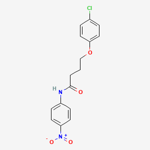 molecular formula C16H15ClN2O4 B5233628 4-(4-chlorophenoxy)-N-(4-nitrophenyl)butanamide 