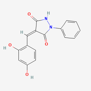 molecular formula C16H12N2O4 B5233637 4-(2,4-dihydroxybenzylidene)-1-phenyl-3,5-pyrazolidinedione 