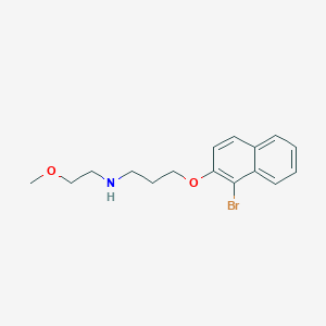 molecular formula C16H20BrNO2 B5233640 3-[(1-bromo-2-naphthyl)oxy]-N-(2-methoxyethyl)-1-propanamine 
