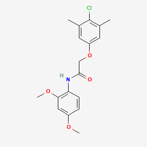 molecular formula C18H20ClNO4 B5233647 2-(4-chloro-3,5-dimethylphenoxy)-N-(2,4-dimethoxyphenyl)acetamide 