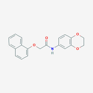 molecular formula C20H17NO4 B5233673 N-(2,3-dihydro-1,4-benzodioxin-6-yl)-2-(1-naphthyloxy)acetamide 