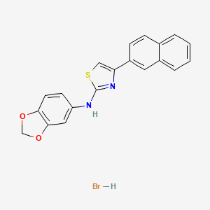 molecular formula C20H15BrN2O2S B5233702 N-1,3-benzodioxol-5-yl-4-(2-naphthyl)-1,3-thiazol-2-amine hydrobromide 