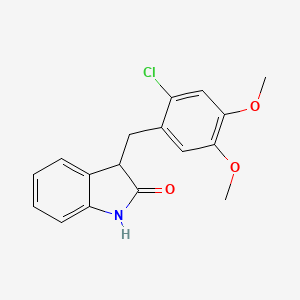 molecular formula C17H16ClNO3 B5233708 3-(2-chloro-4,5-dimethoxybenzyl)-1,3-dihydro-2H-indol-2-one 