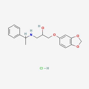molecular formula C18H22ClNO4 B5233711 1-(1,3-benzodioxol-5-yloxy)-3-[(1-phenylethyl)amino]-2-propanol hydrochloride 