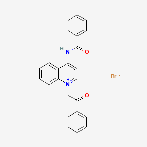molecular formula C24H19BrN2O2 B5233712 4-(benzoylamino)-1-(2-oxo-2-phenylethyl)quinolinium bromide 