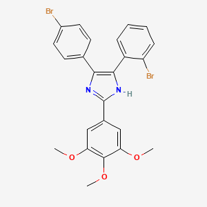 molecular formula C24H20Br2N2O3 B5233722 5-(2-bromophenyl)-4-(4-bromophenyl)-2-(3,4,5-trimethoxyphenyl)-1H-imidazole 