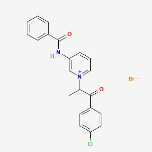 molecular formula C21H18BrClN2O2 B5233738 3-(benzoylamino)-1-[2-(4-chlorophenyl)-1-methyl-2-oxoethyl]pyridinium bromide 