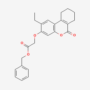 molecular formula C24H24O5 B5233743 benzyl [(2-ethyl-6-oxo-7,8,9,10-tetrahydro-6H-benzo[c]chromen-3-yl)oxy]acetate 
