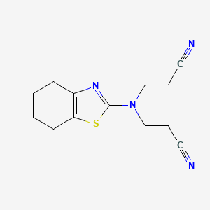 molecular formula C13H16N4S B5233761 3,3'-(4,5,6,7-tetrahydro-1,3-benzothiazol-2-ylimino)dipropanenitrile 
