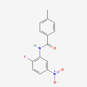 molecular formula C14H11FN2O3 B5233785 N-(2-fluoro-5-nitrophenyl)-4-methylbenzamide 