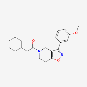 molecular formula C21H24N2O3 B5233790 5-(1-cyclohexen-1-ylacetyl)-3-(3-methoxyphenyl)-4,5,6,7-tetrahydroisoxazolo[4,5-c]pyridine 