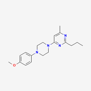 molecular formula C19H26N4O B5233808 4-[4-(4-methoxyphenyl)-1-piperazinyl]-6-methyl-2-propylpyrimidine 