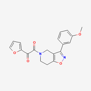 molecular formula C19H16N2O5 B5233824 1-(2-furyl)-2-[3-(3-methoxyphenyl)-6,7-dihydroisoxazolo[4,5-c]pyridin-5(4H)-yl]-2-oxoethanone 