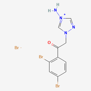 molecular formula C10H9Br3N4O B5233836 4-氨基-1-[2-(2,4-二溴苯基)-2-氧代乙基]-1H-1,2,4-三唑-4-溴 