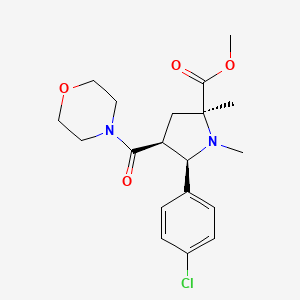 molecular formula C19H25ClN2O4 B5233857 methyl (2S*,4S*,5R*)-5-(4-chlorophenyl)-1,2-dimethyl-4-(4-morpholinylcarbonyl)-2-pyrrolidinecarboxylate 