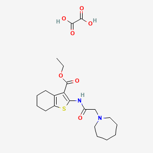molecular formula C21H30N2O7S B5233863 ethyl 2-[(1-azepanylacetyl)amino]-4,5,6,7-tetrahydro-1-benzothiophene-3-carboxylate oxalate 