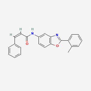 molecular formula C23H18N2O2 B5233869 N-[2-(2-methylphenyl)-1,3-benzoxazol-5-yl]-3-phenylacrylamide 