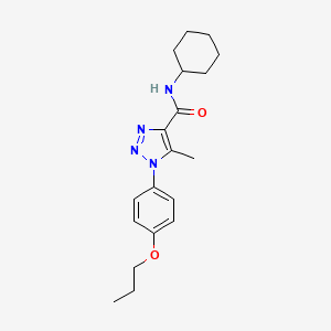 molecular formula C19H26N4O2 B5233881 N-cyclohexyl-5-methyl-1-(4-propoxyphenyl)-1H-1,2,3-triazole-4-carboxamide 