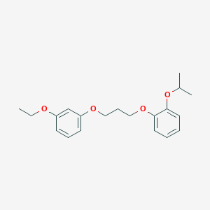 molecular formula C20H26O4 B5233887 1-[3-(3-ethoxyphenoxy)propoxy]-2-isopropoxybenzene 