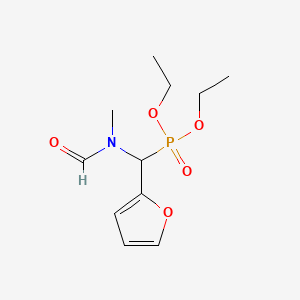molecular formula C11H18NO5P B5233900 diethyl [[formyl(methyl)amino](2-furyl)methyl]phosphonate 