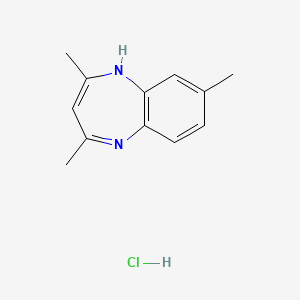 molecular formula C12H15ClN2 B5233908 2,4,7-trimethyl-1H-1,5-benzodiazepine hydrochloride 