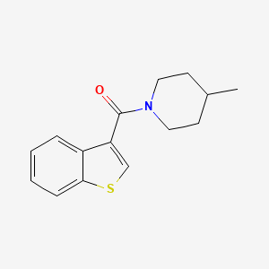 molecular formula C15H17NOS B5233913 1-(1-benzothien-3-ylcarbonyl)-4-methylpiperidine 