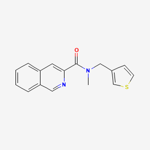 molecular formula C16H14N2OS B5233942 N-methyl-N-(3-thienylmethyl)-3-isoquinolinecarboxamide 
