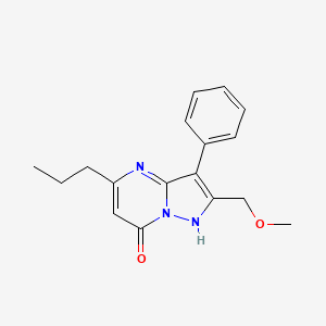 molecular formula C17H19N3O2 B5233960 2-(methoxymethyl)-3-phenyl-5-propylpyrazolo[1,5-a]pyrimidin-7(4H)-one 